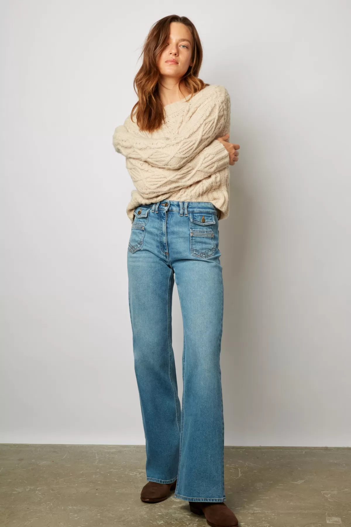 Gerarddarel Jean Flare -ANNA femme Jean Flare -ANNA | Gerard Darel Bleu-Femme Pantalons & Jeans