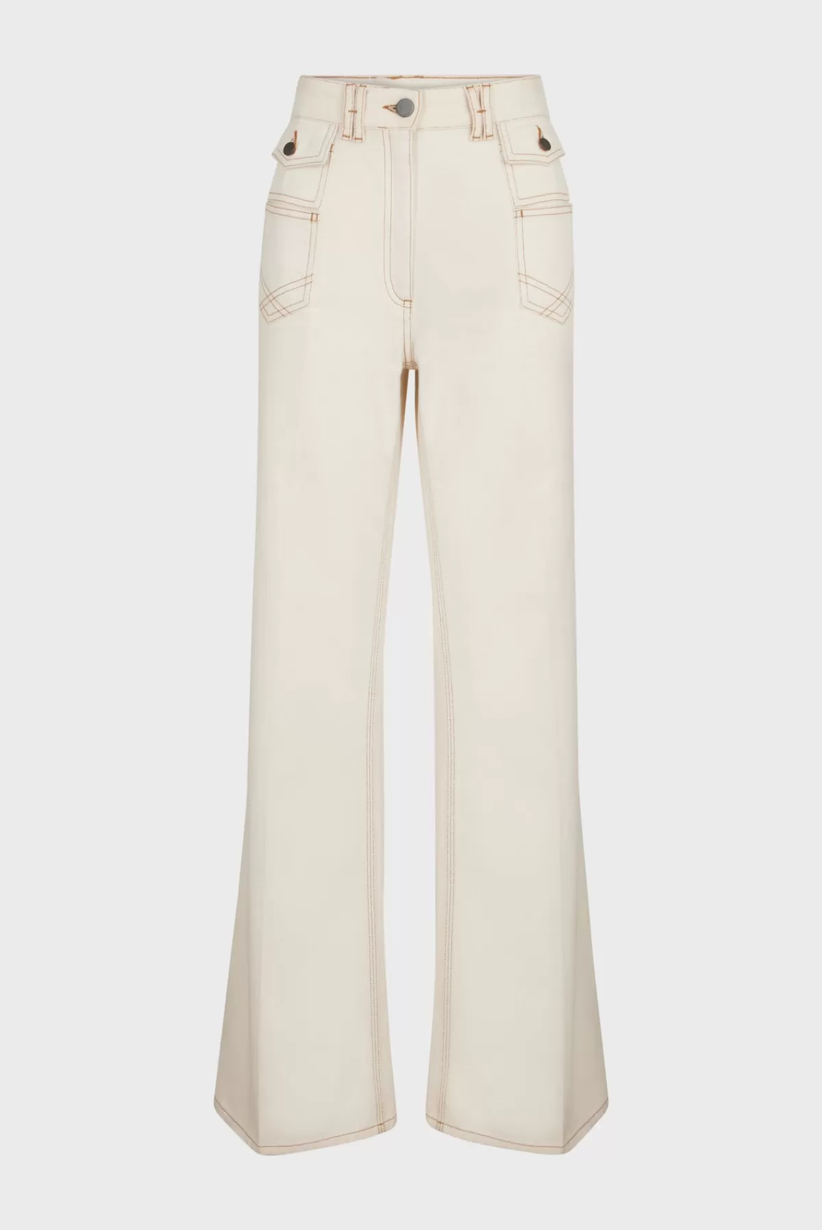 Gerarddarel Jean large taille haute naturel - ANNA | Gerard Darel Blanc-Femme Pantalons & Jeans
