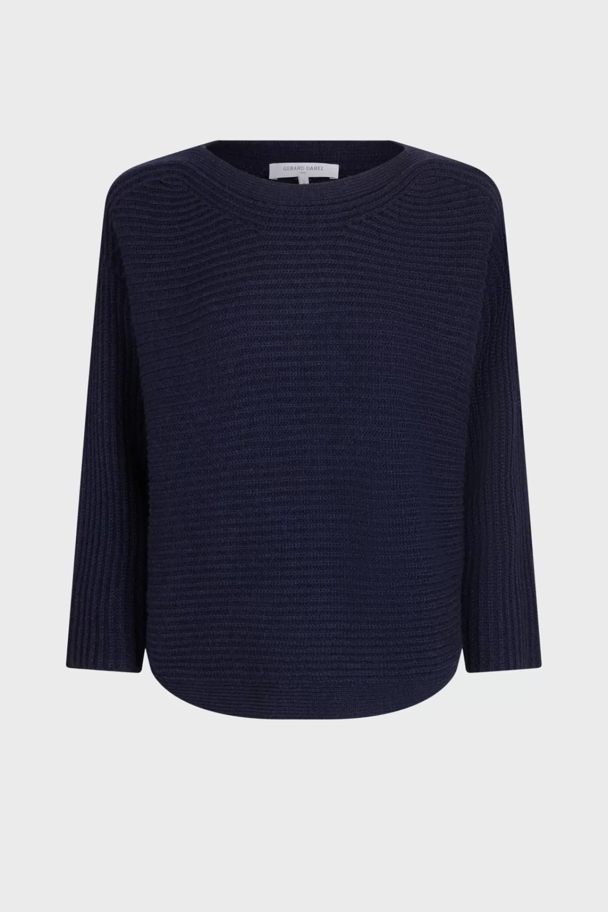 Gerarddarel Pull uni tricotage ottoman - LIV Bleu foncé / Marine-Femme Maille