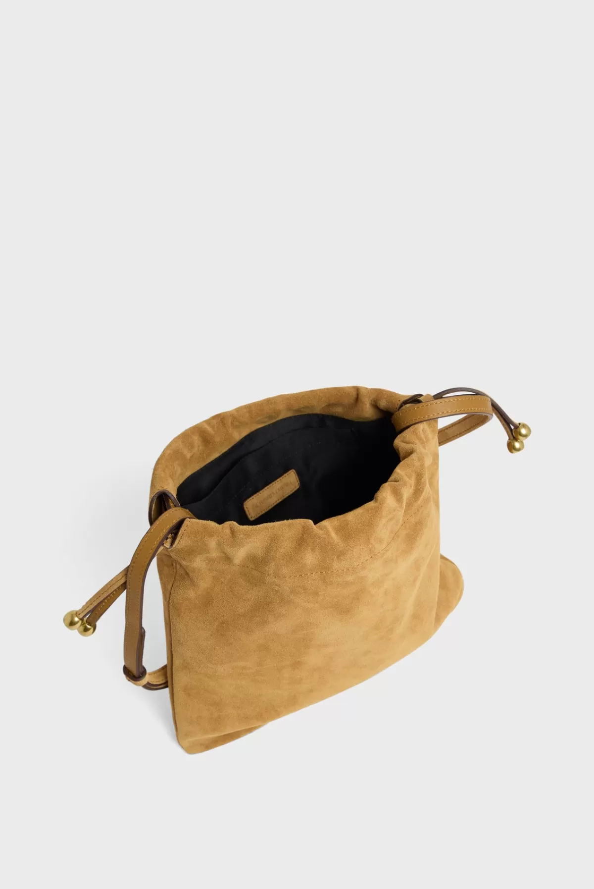Gerarddarel Sac bourse en cuir velours femme ALICE | Gerard Darel Blé-Femme Sacs porté épaule | Sacs bandoulière